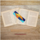 Sky Orange Diamond Leather Bookmark