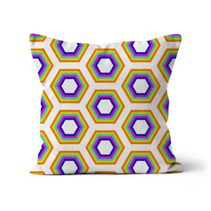 Rainbow Honeycomb Luxury Cushion